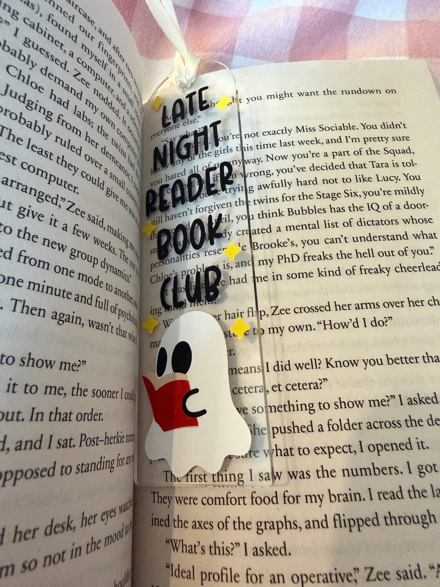 Late Night Reader Book Club Bookmark