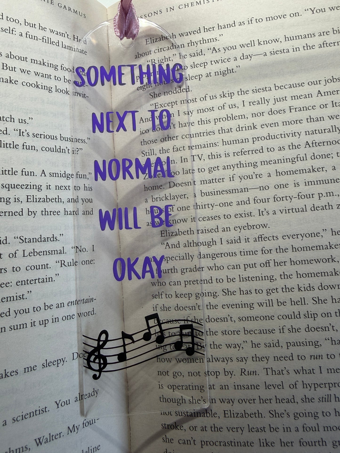 Next to Normal Musical Bookmark