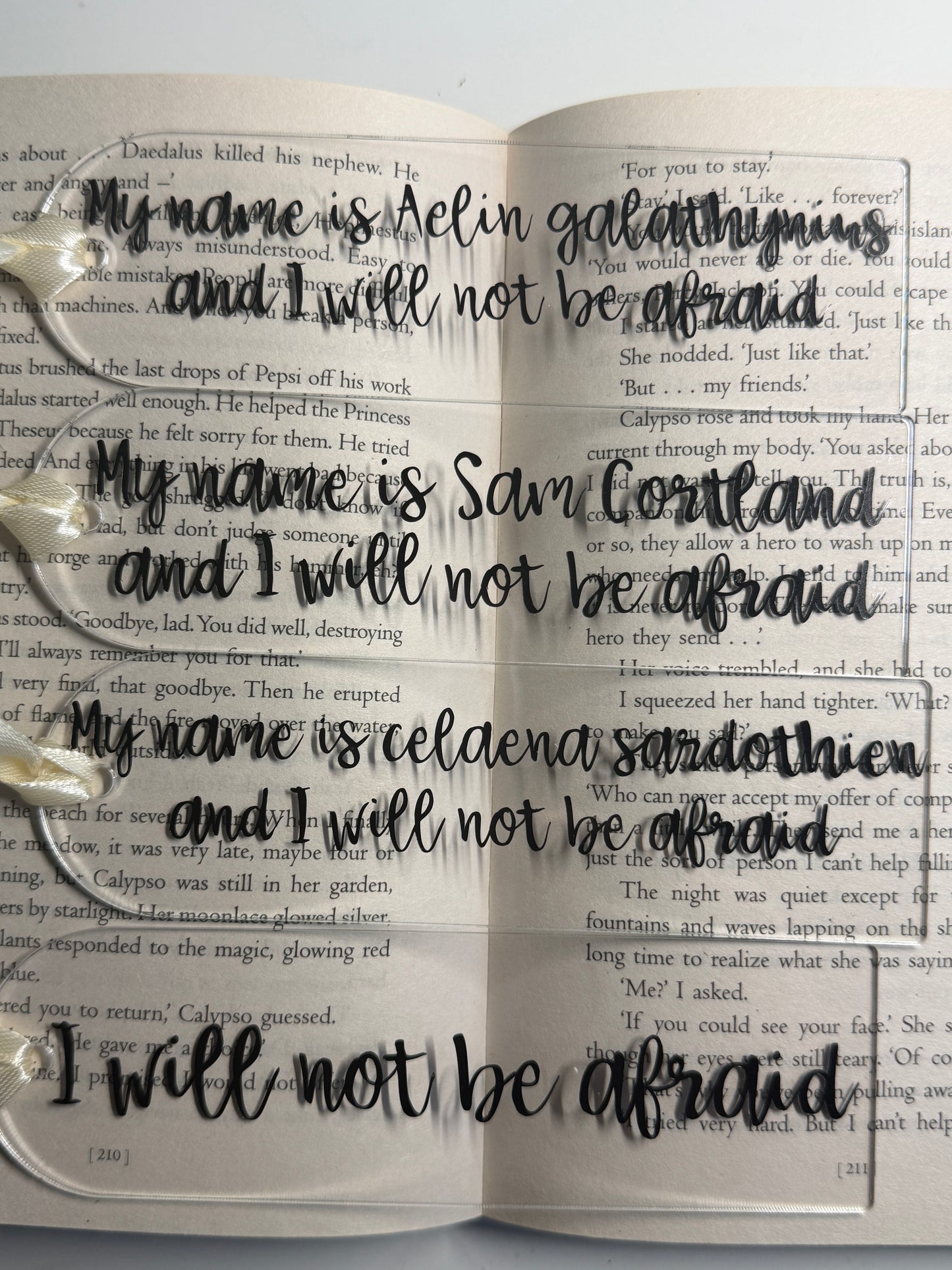 I will not be afraid Throne of glass bookmark (4 styles!)