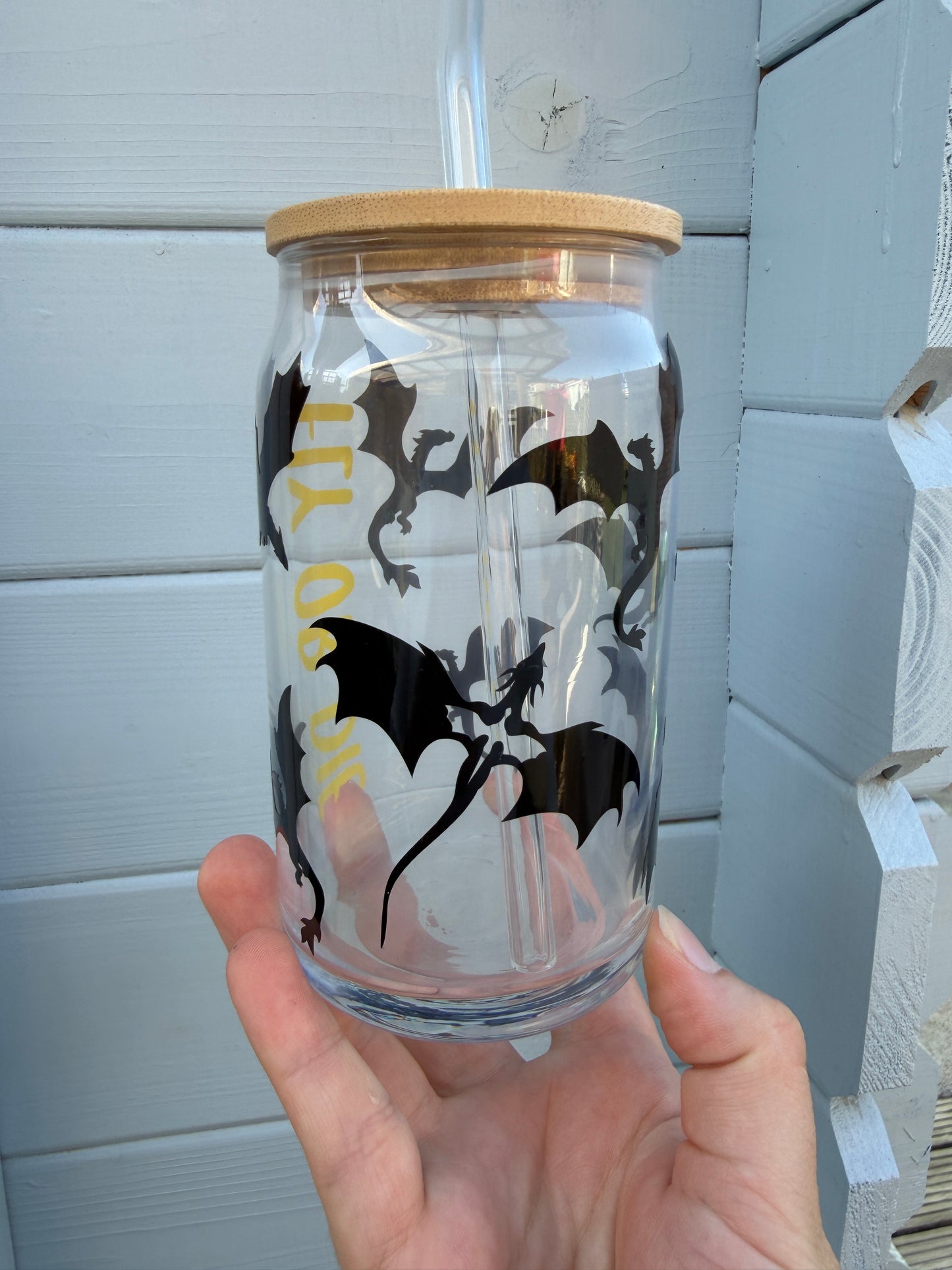 Fly or Die (Fourth Wing) Glass Cup