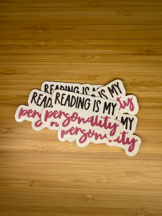 reading is my personality sticker