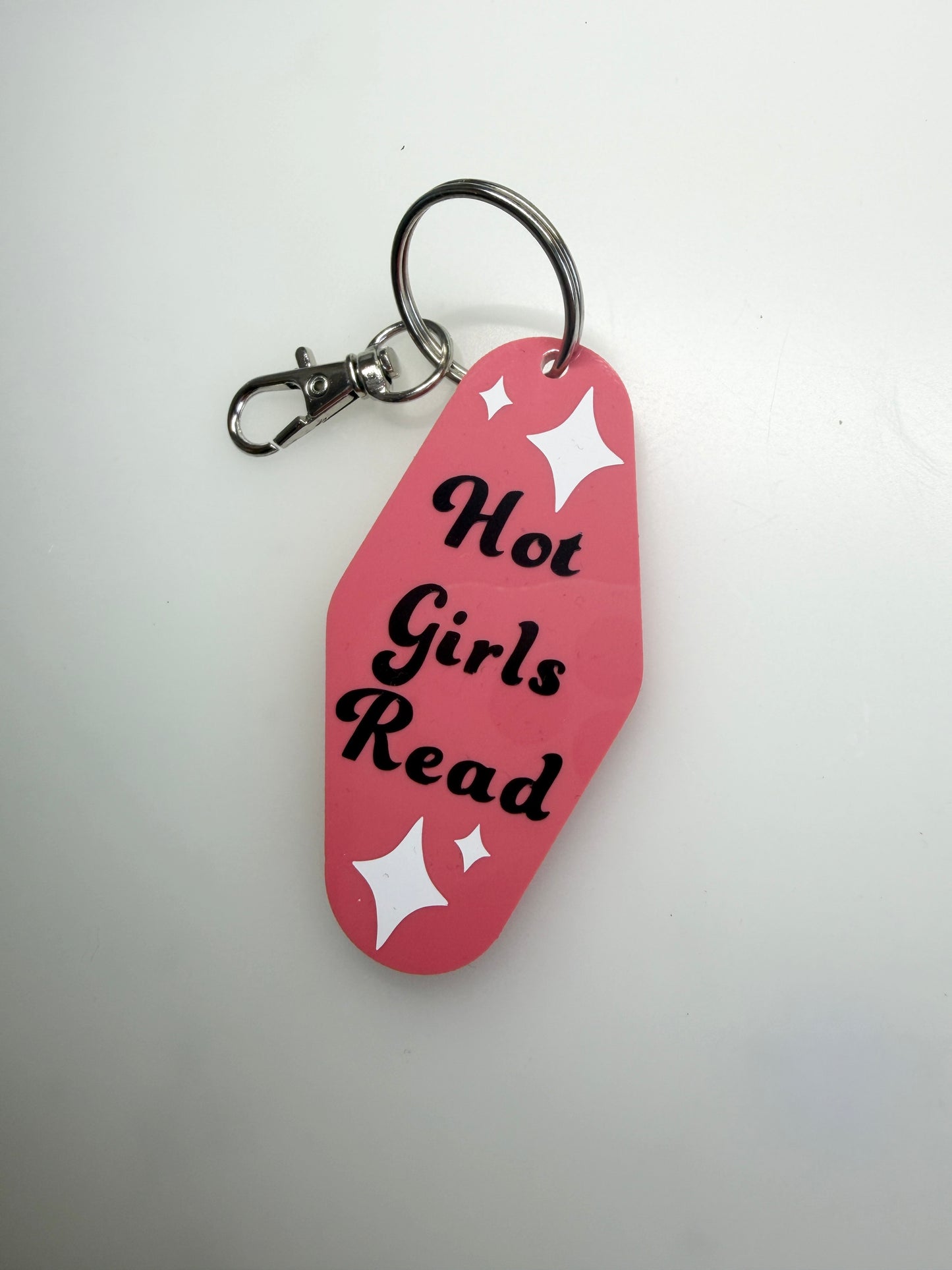 Hot Girls Read Motel Keyring