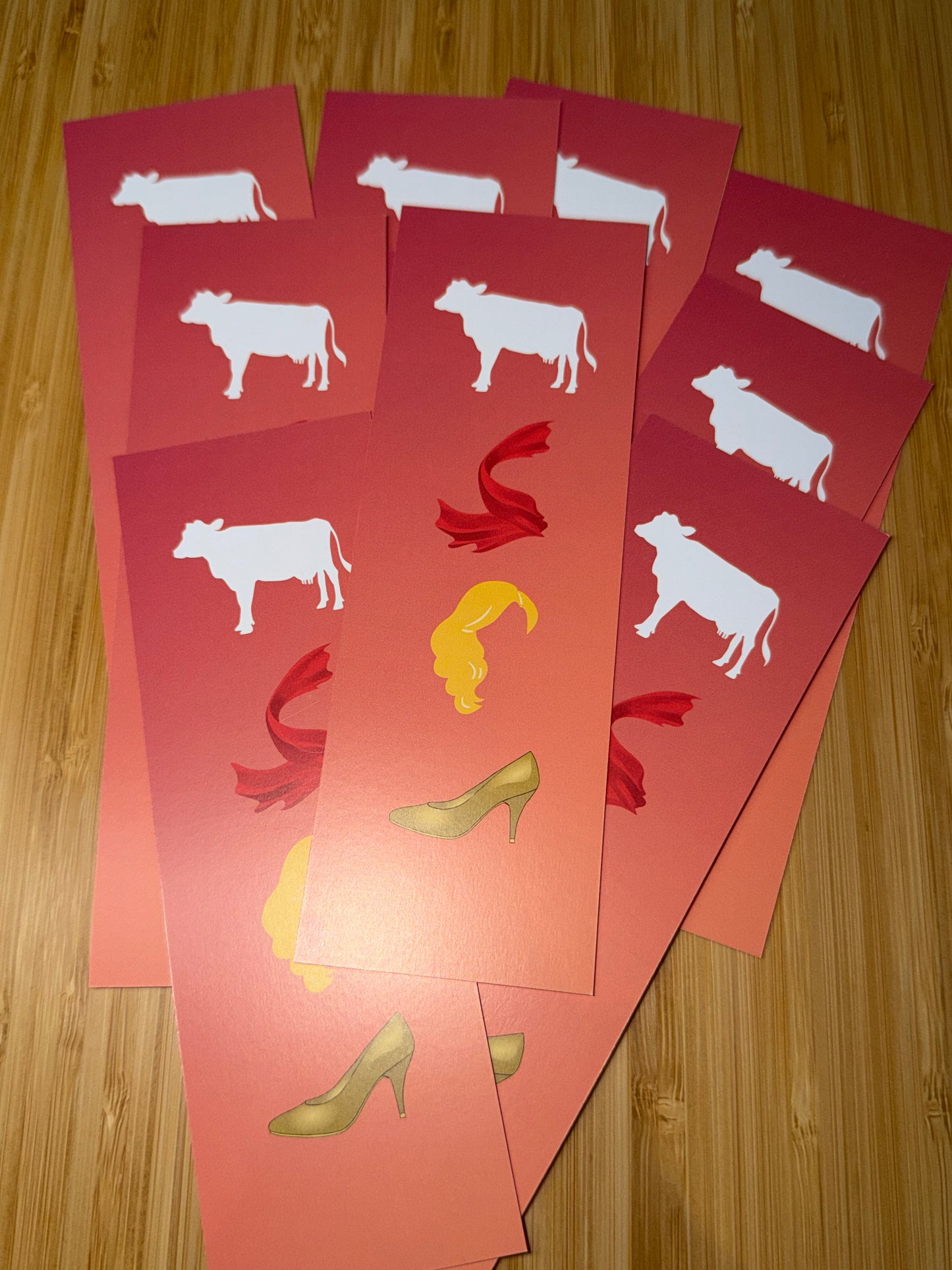 Into the woods card bookmark