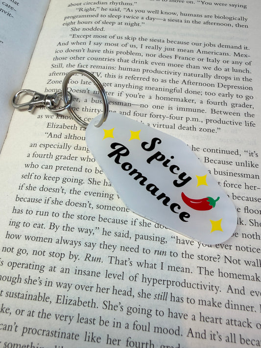 Spicy Romance Bookish Motel Keyring