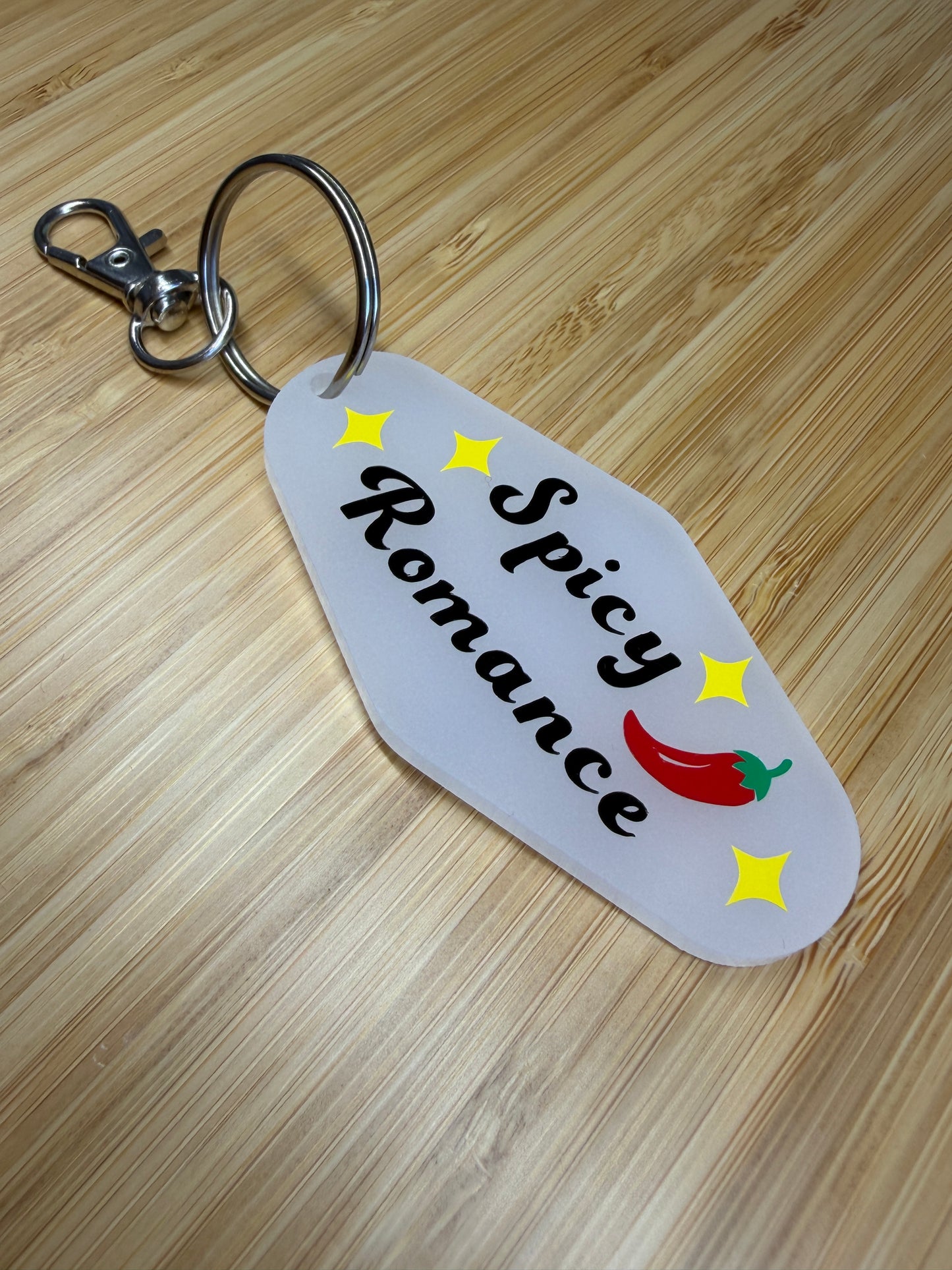 Spicy Romance Bookish Motel Keyring