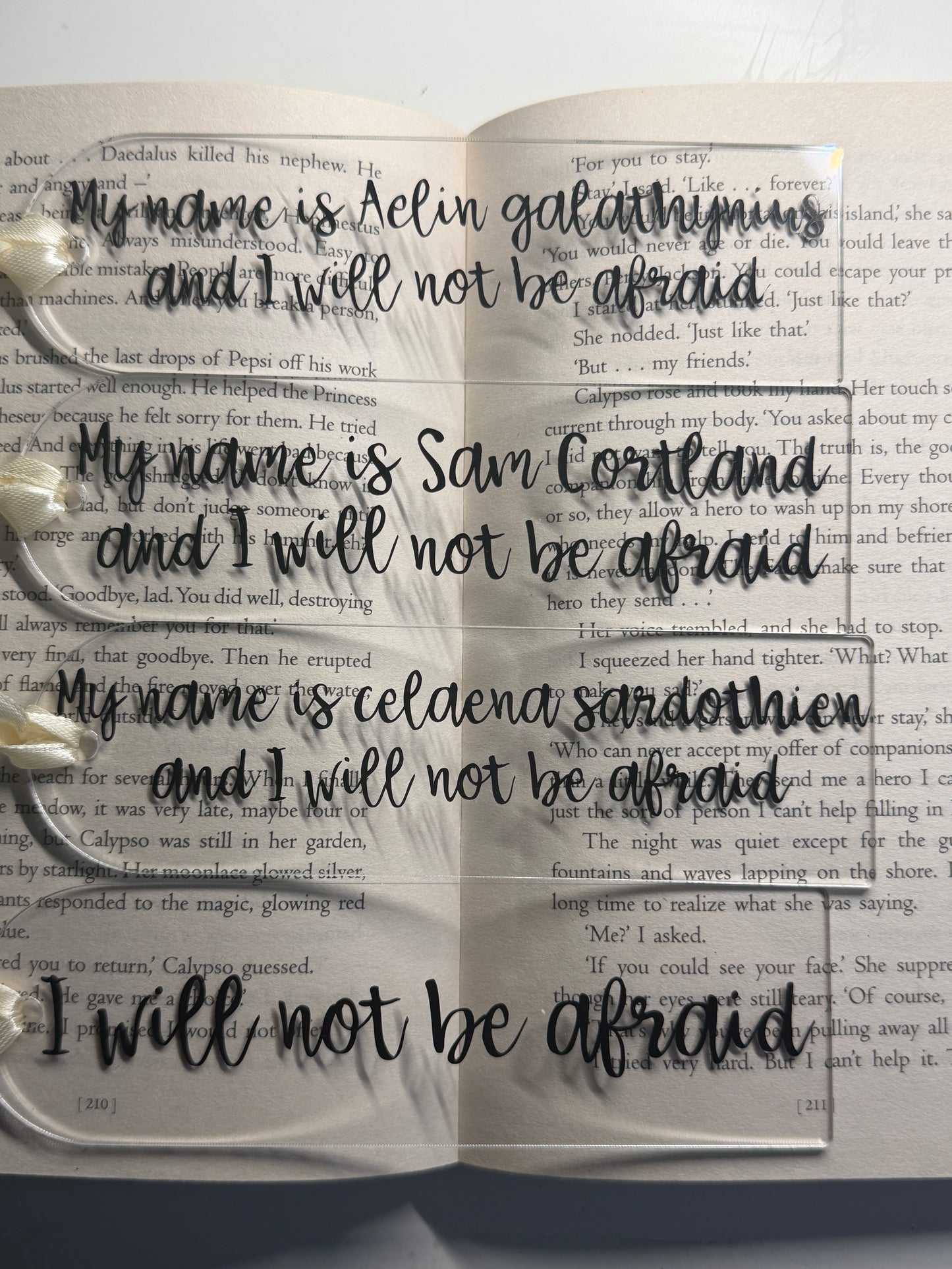 I will not be afraid Throne of glass bookmark (4 styles!)