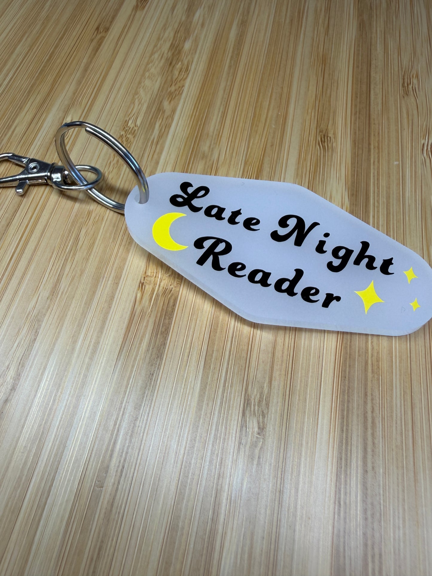 Late Night Reader Motel Keyring
