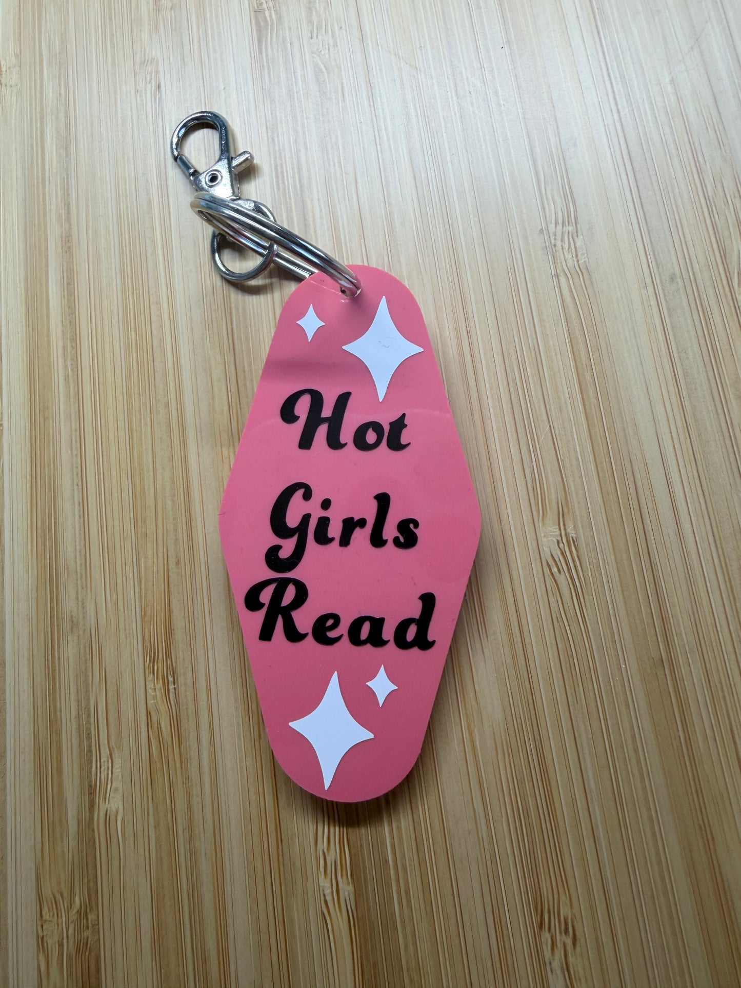 Hot Girls Read Motel Keyring