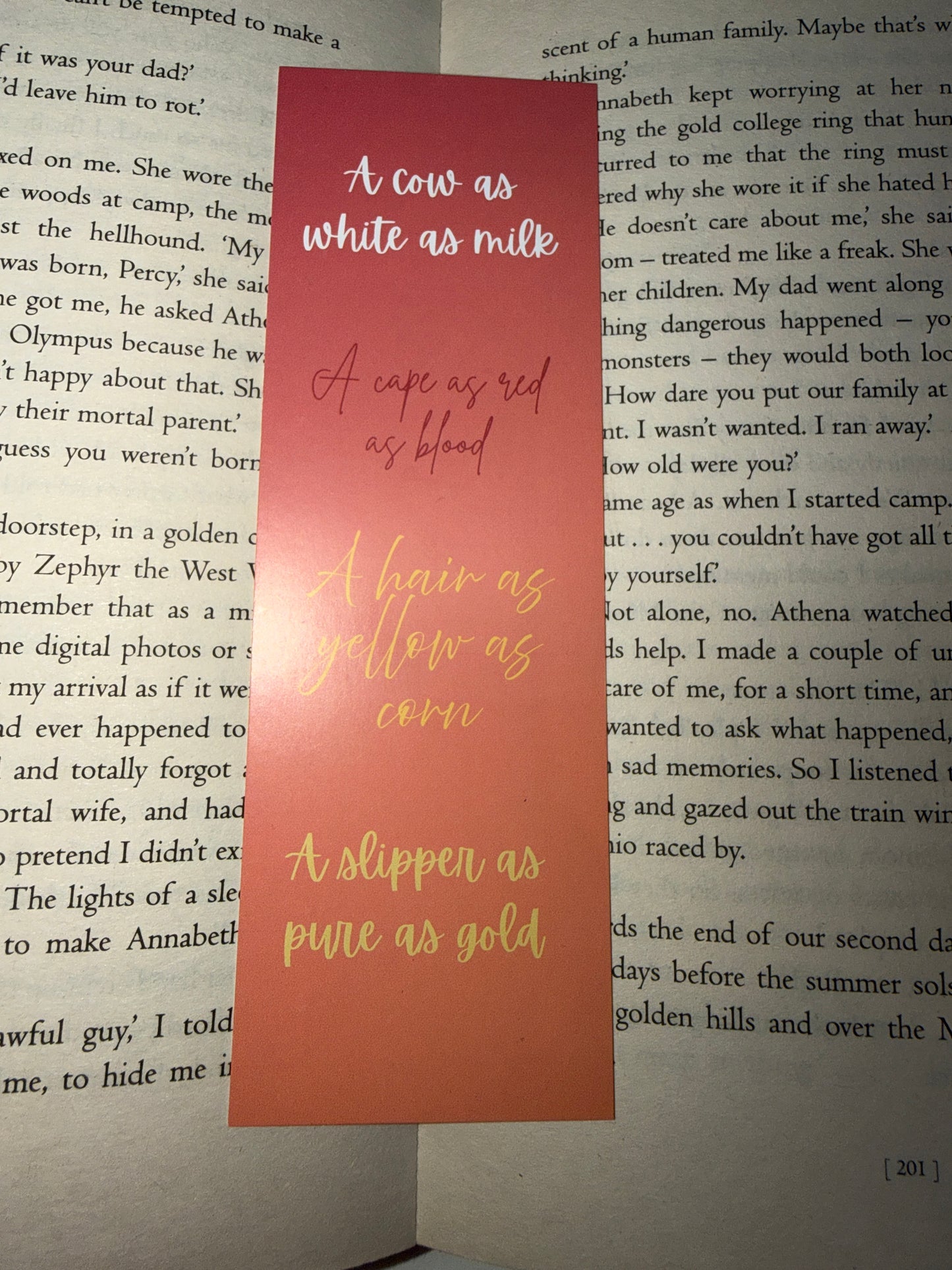 Into the woods card bookmark