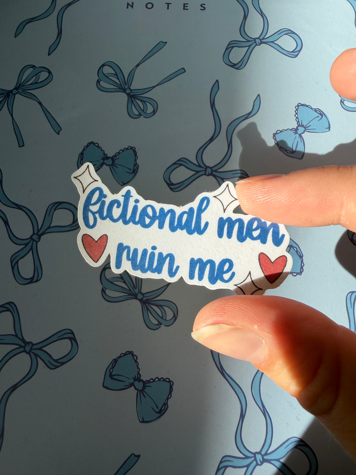 Fictional Men Ruin Me Sticker