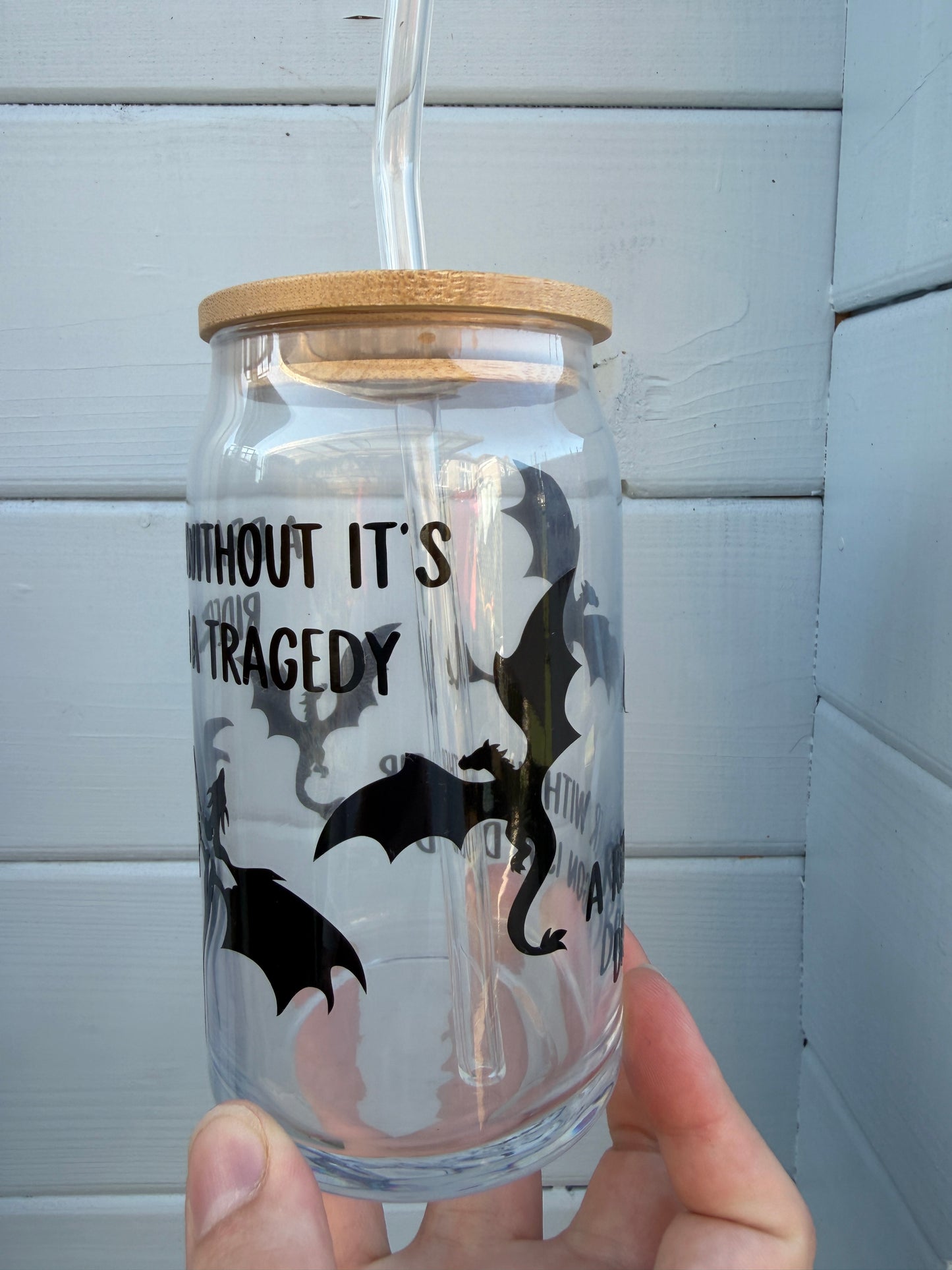 Dragon x Rider (Fourth Wing) Glass Cup