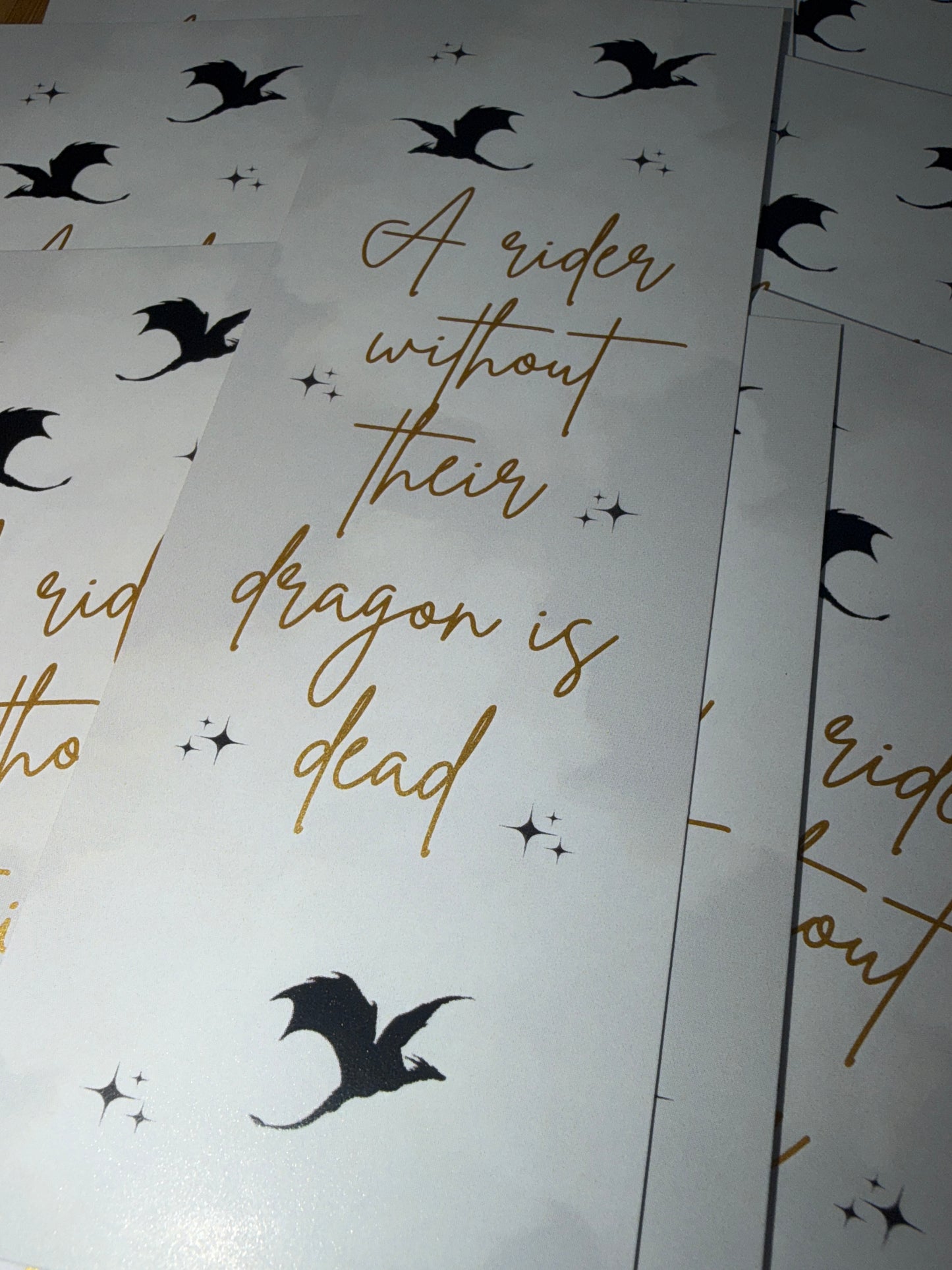 Fourth Wing Card Bookmark - Dragons & Riders