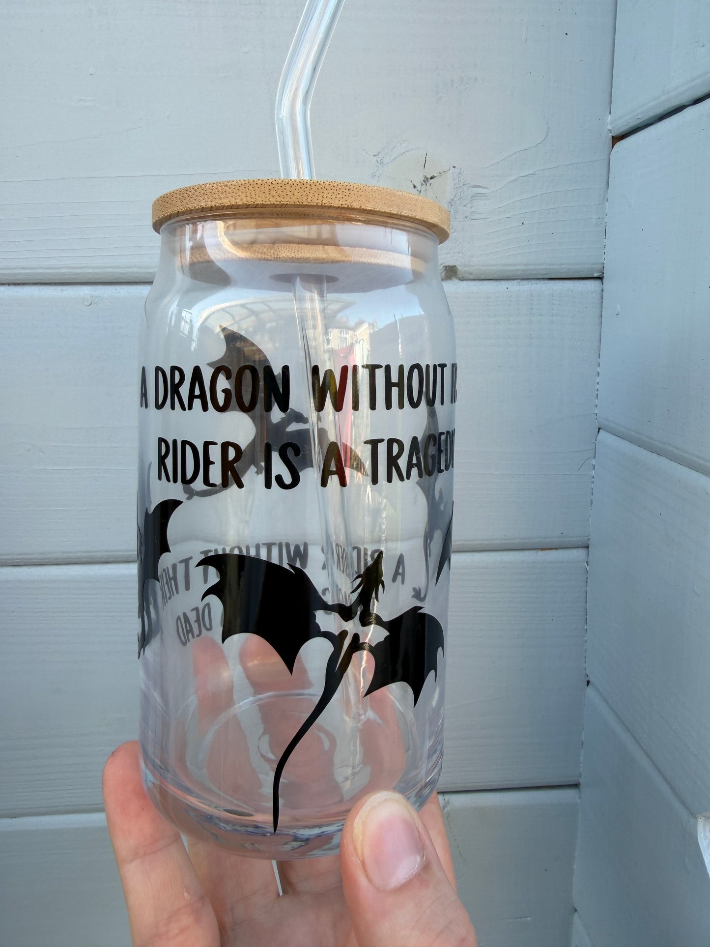 Dragon x Rider (Fourth Wing) Glass Cup