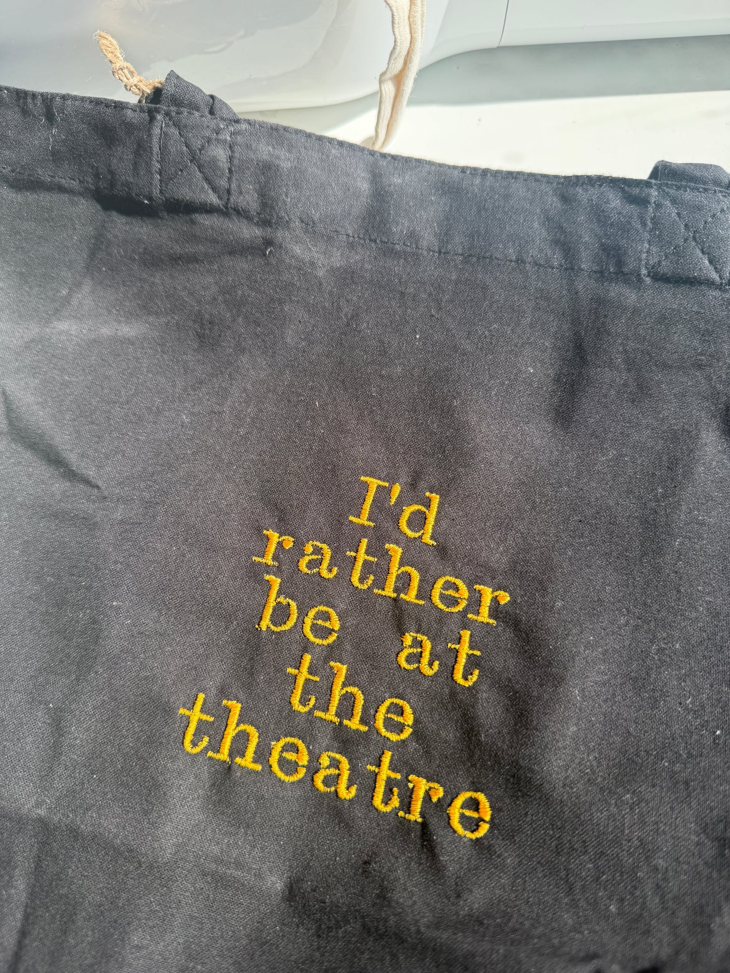 I’d rather be at the theatre tote bag
