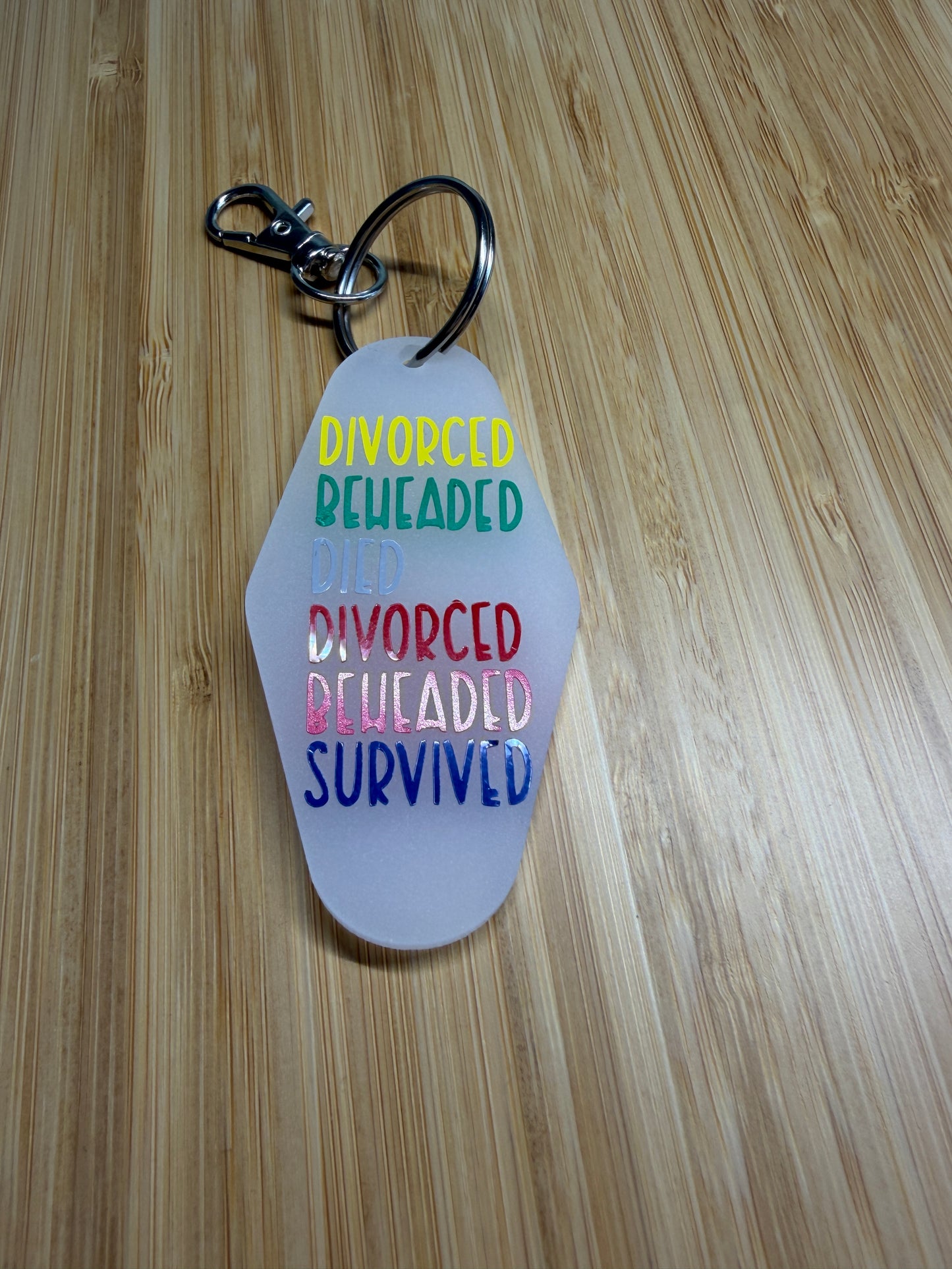 Six the musical motel style keyring