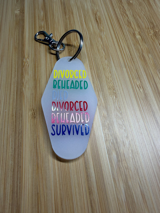 Six the musical motel style keyring