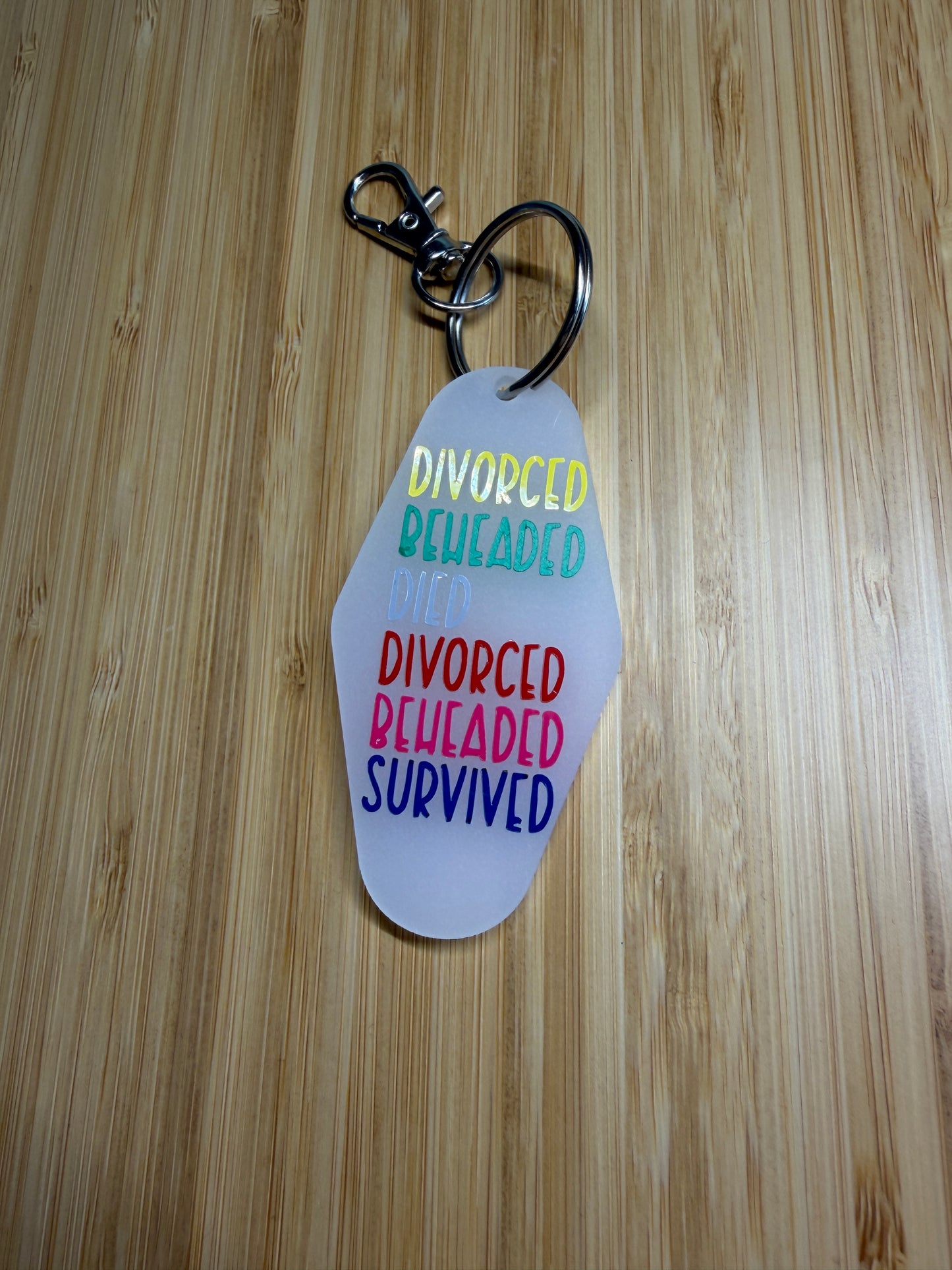Six the musical motel style keyring