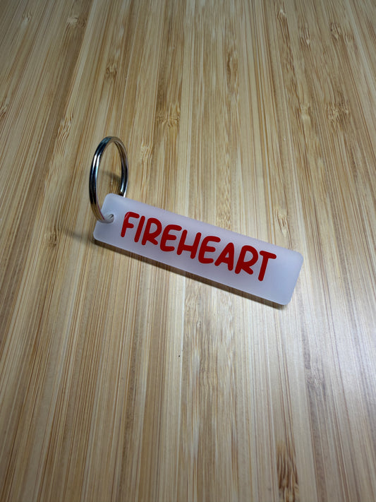 Fireheart (Throne of glass) strip style keyring