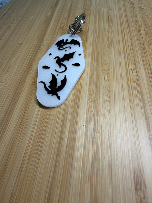 Dragons - pearly motel style keyring
