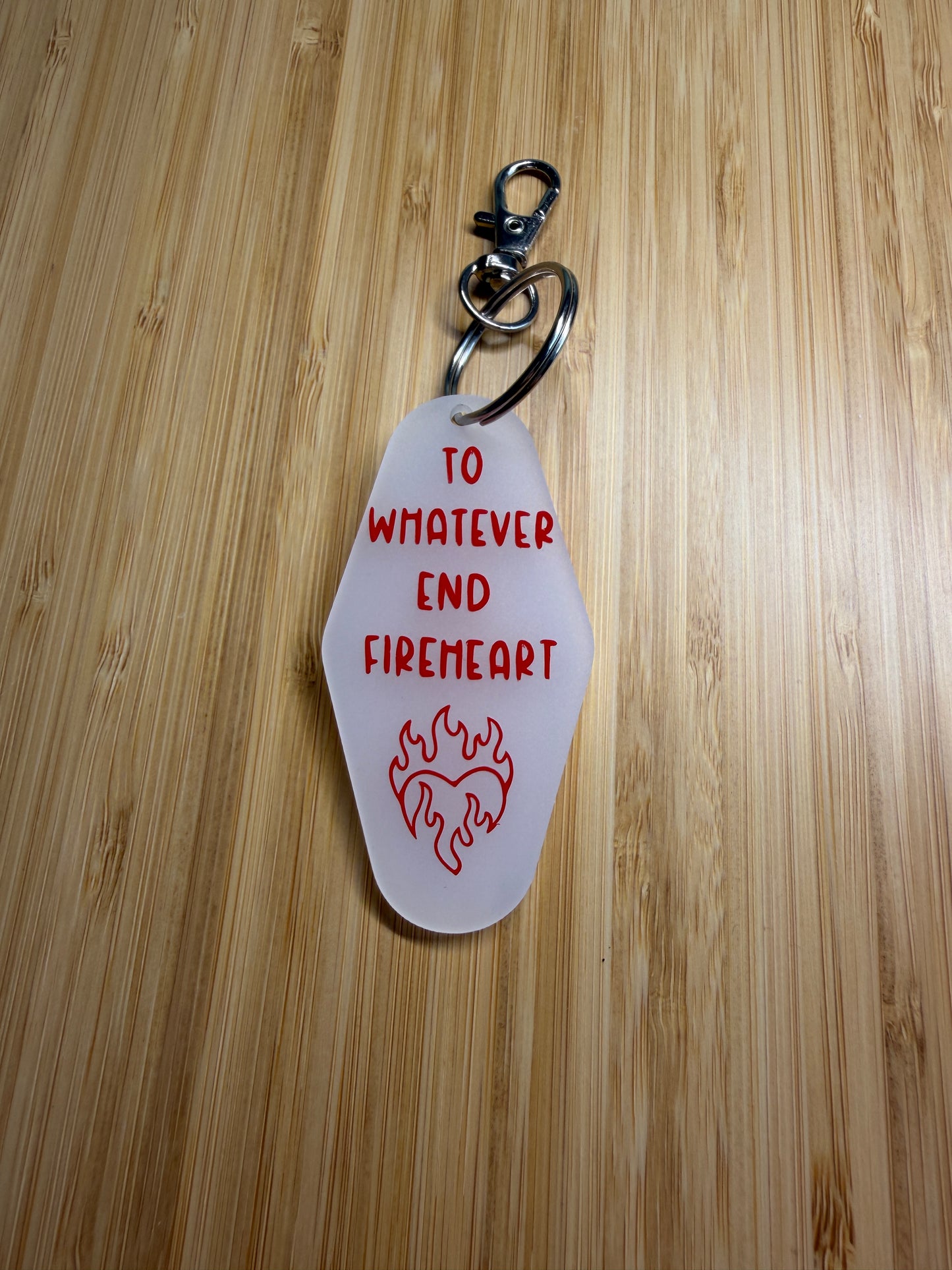 To whatever end fireheart (Throne of glass) - Motel style keyring