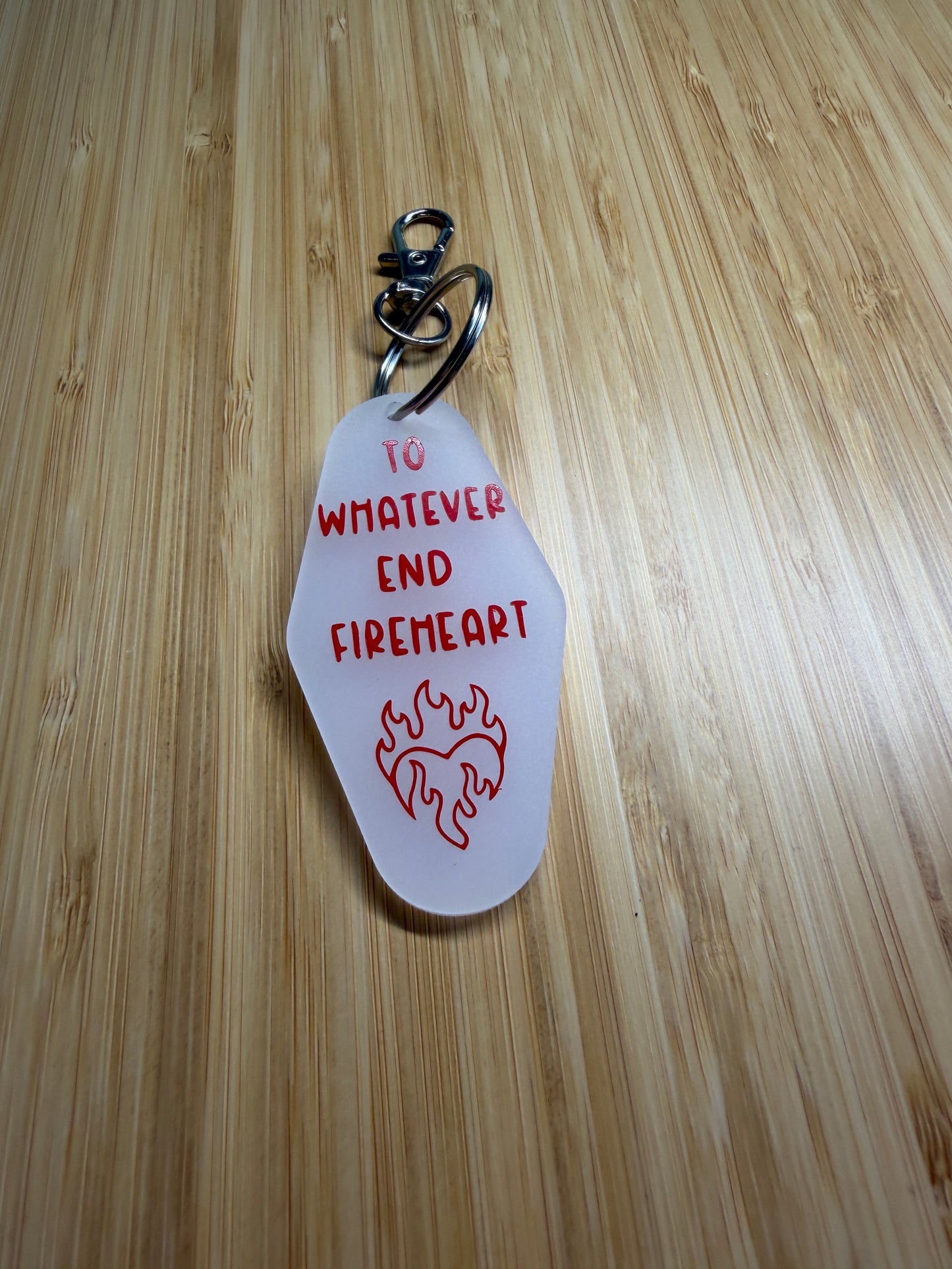 To whatever end fireheart (Throne of glass) - Motel style keyring