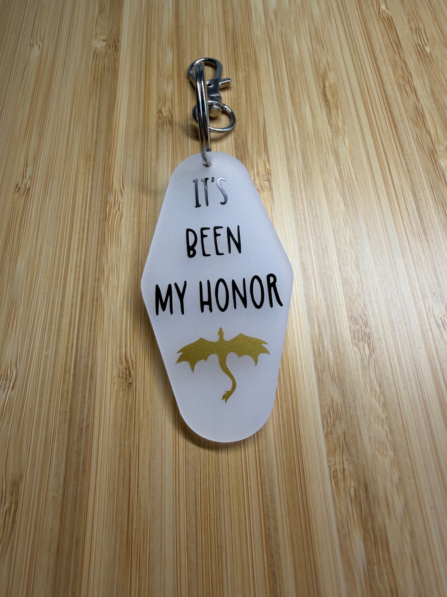 It's been my honor (Fourth Wing) - Motel style keyring