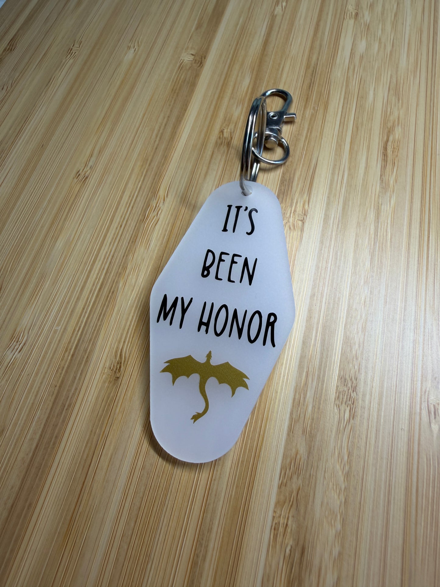 It's been my honor (Fourth Wing) - Motel style keyring