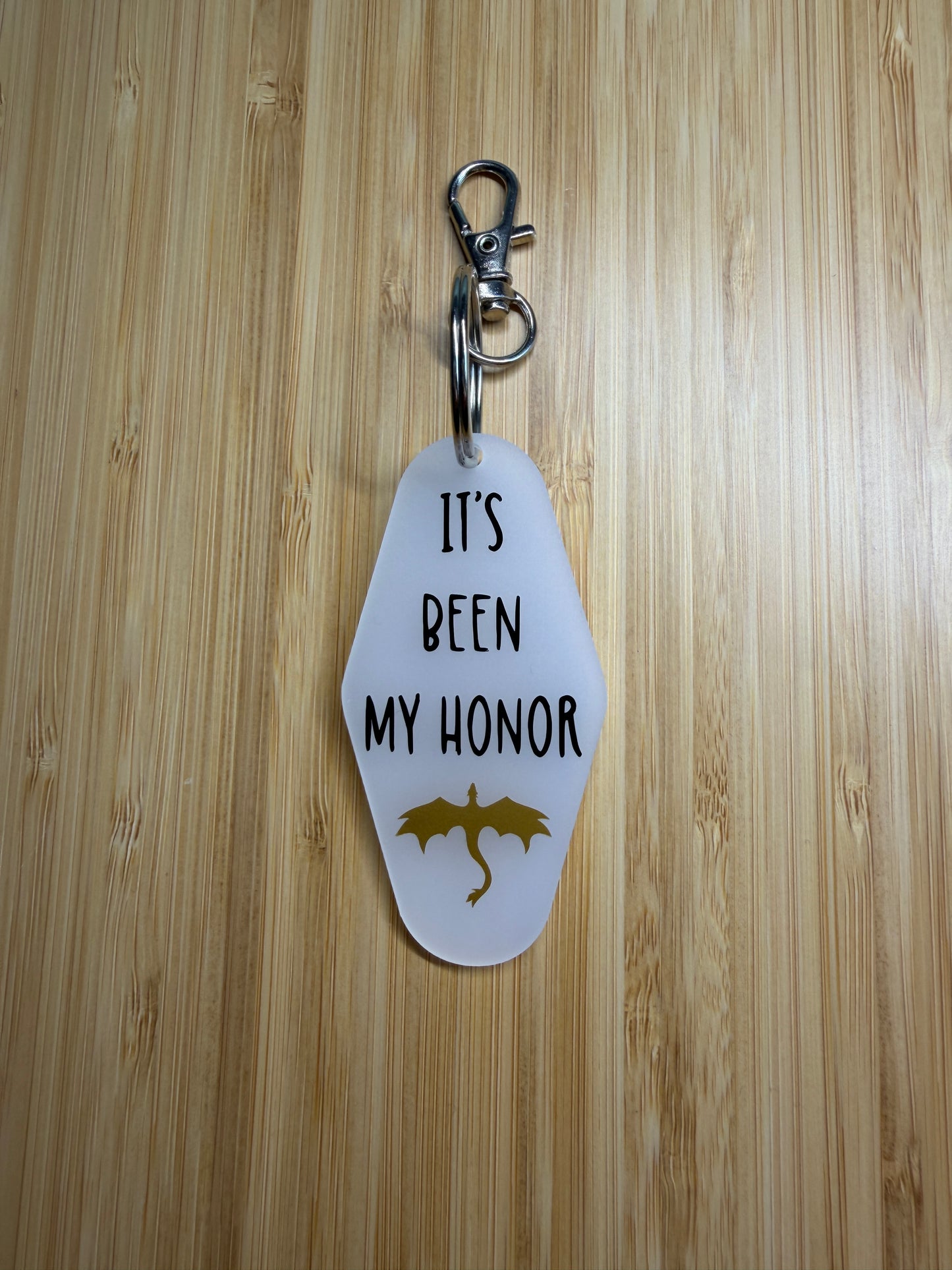 It's been my honor (Fourth Wing) - Motel style keyring