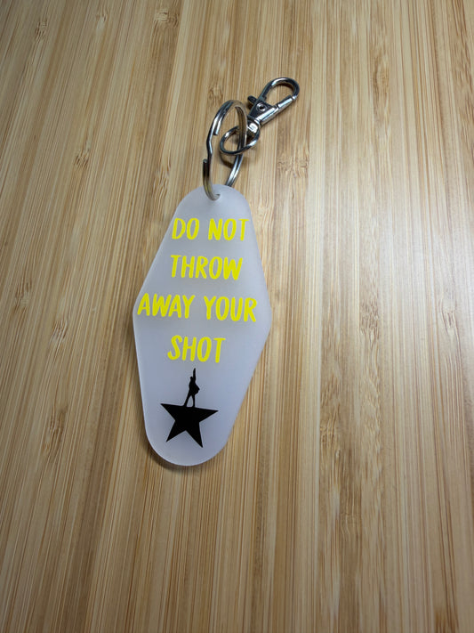 My shot (Hamilton) - Motel style keyring