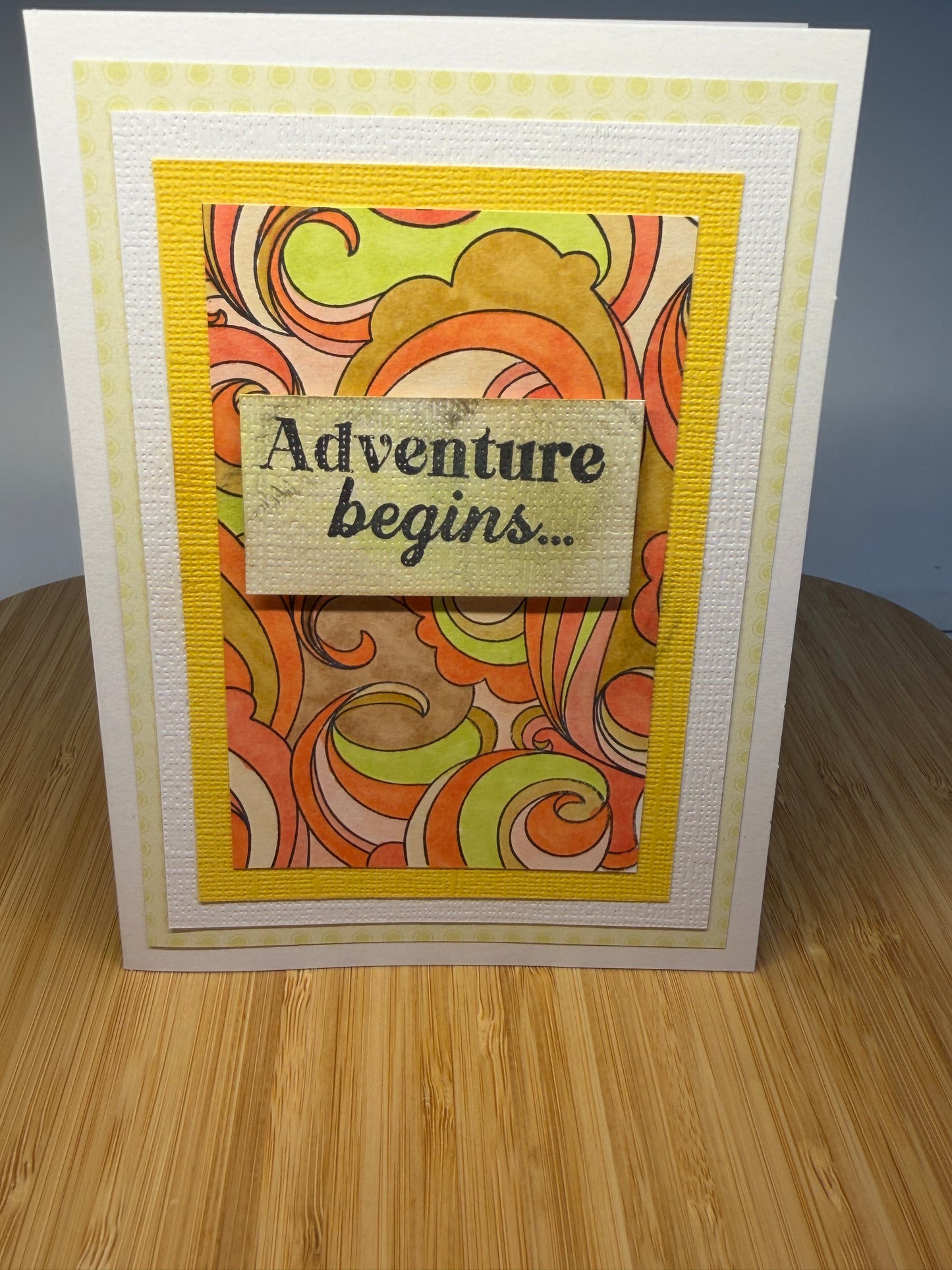 Adventure begins - hand-made card
