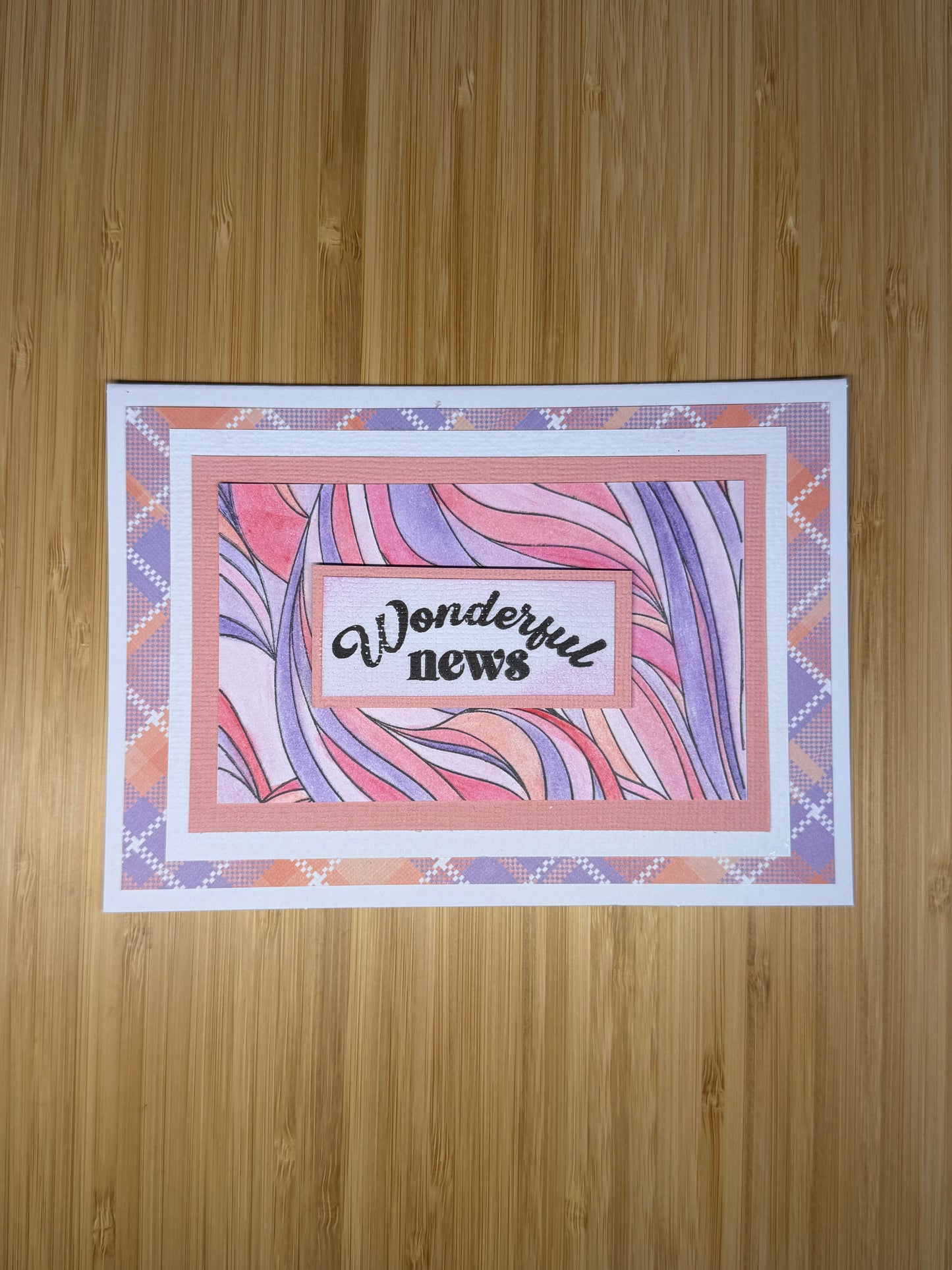 Wonderful New - Hand-made card