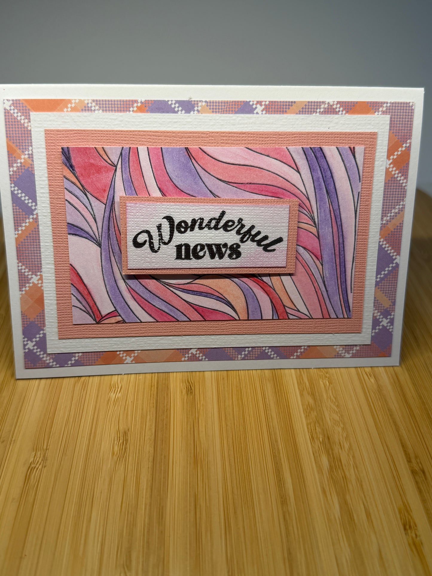 Wonderful New - Hand-made card