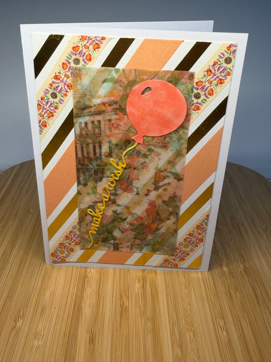 Make a wish birthday - Hand-made card