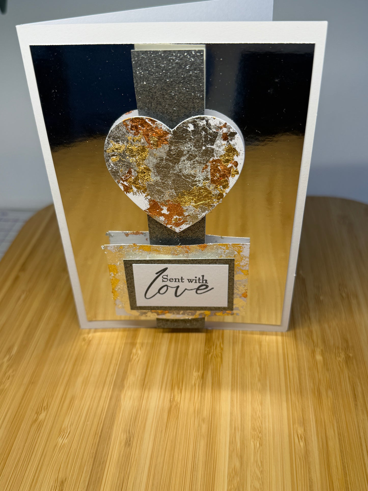 sent with love - hand-made card