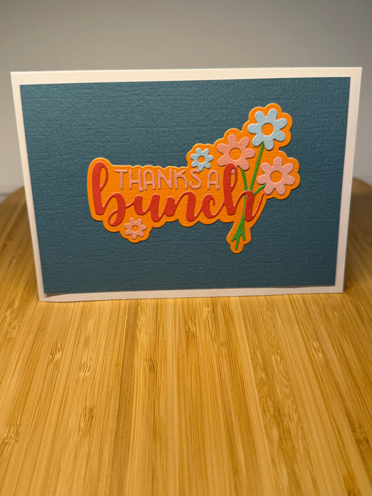 Thanks a bunch blue - hand-made card