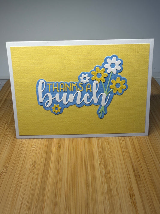 Thanks a bunch yellow - hand-made card