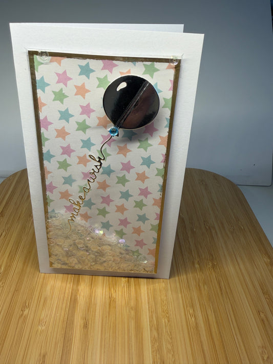 Make a wish shaker card - hand-made card