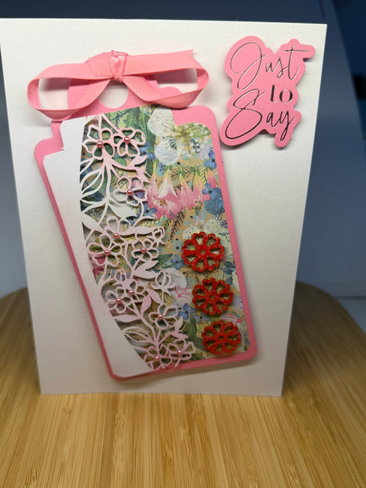Just to say - hand-made card