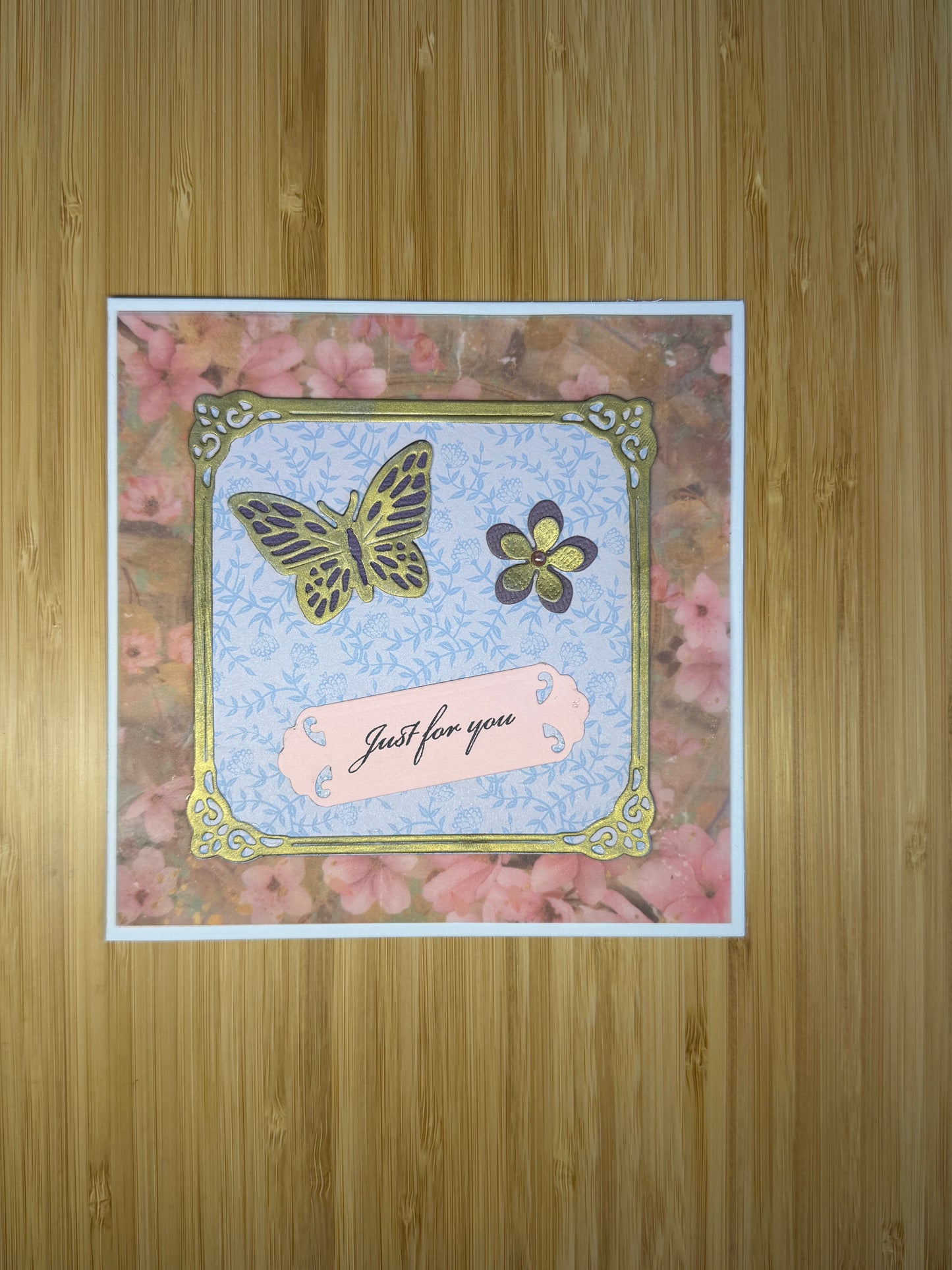 Just for you hand-made card