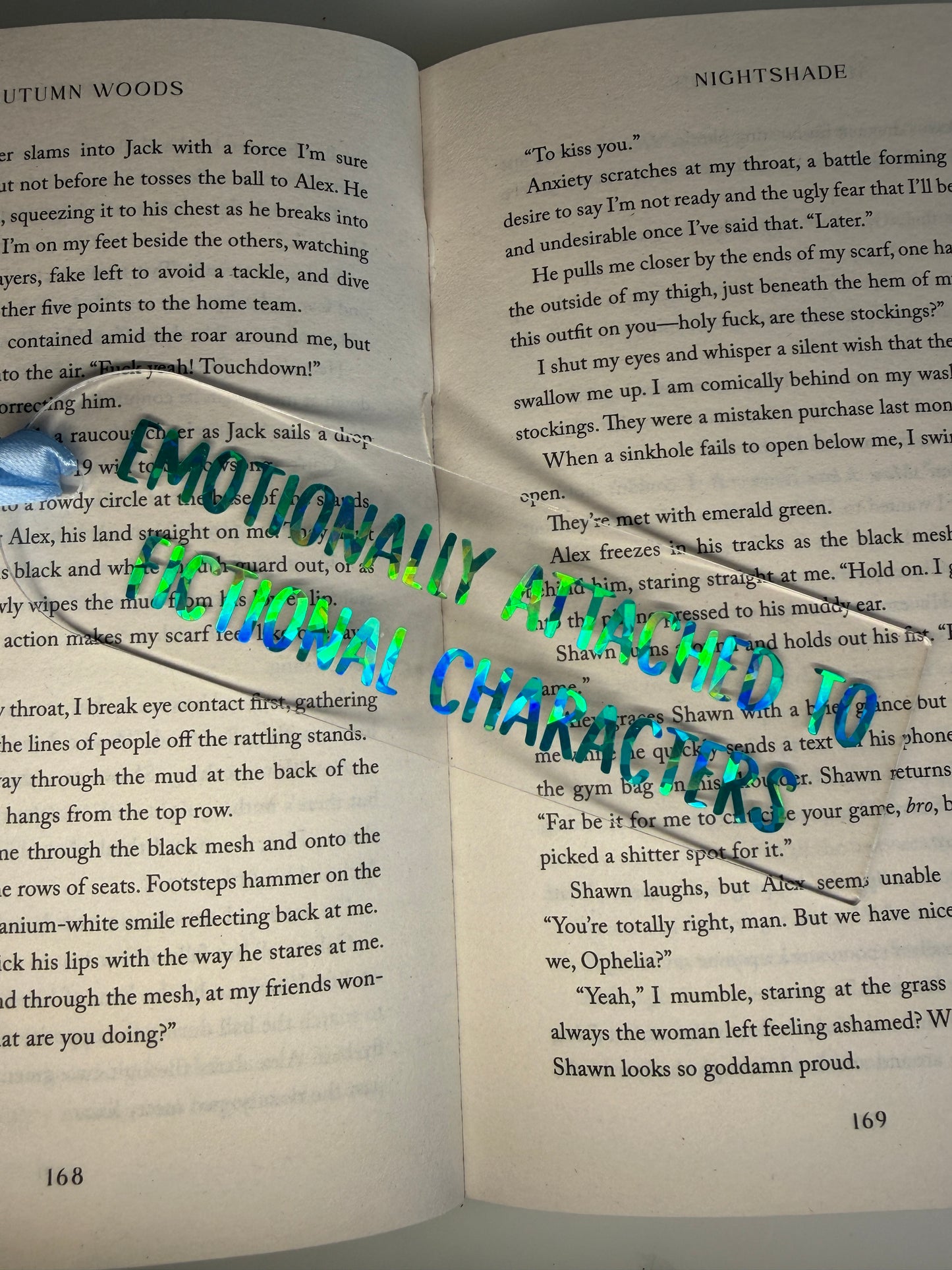 emotionally attached to fictional characters bookmark