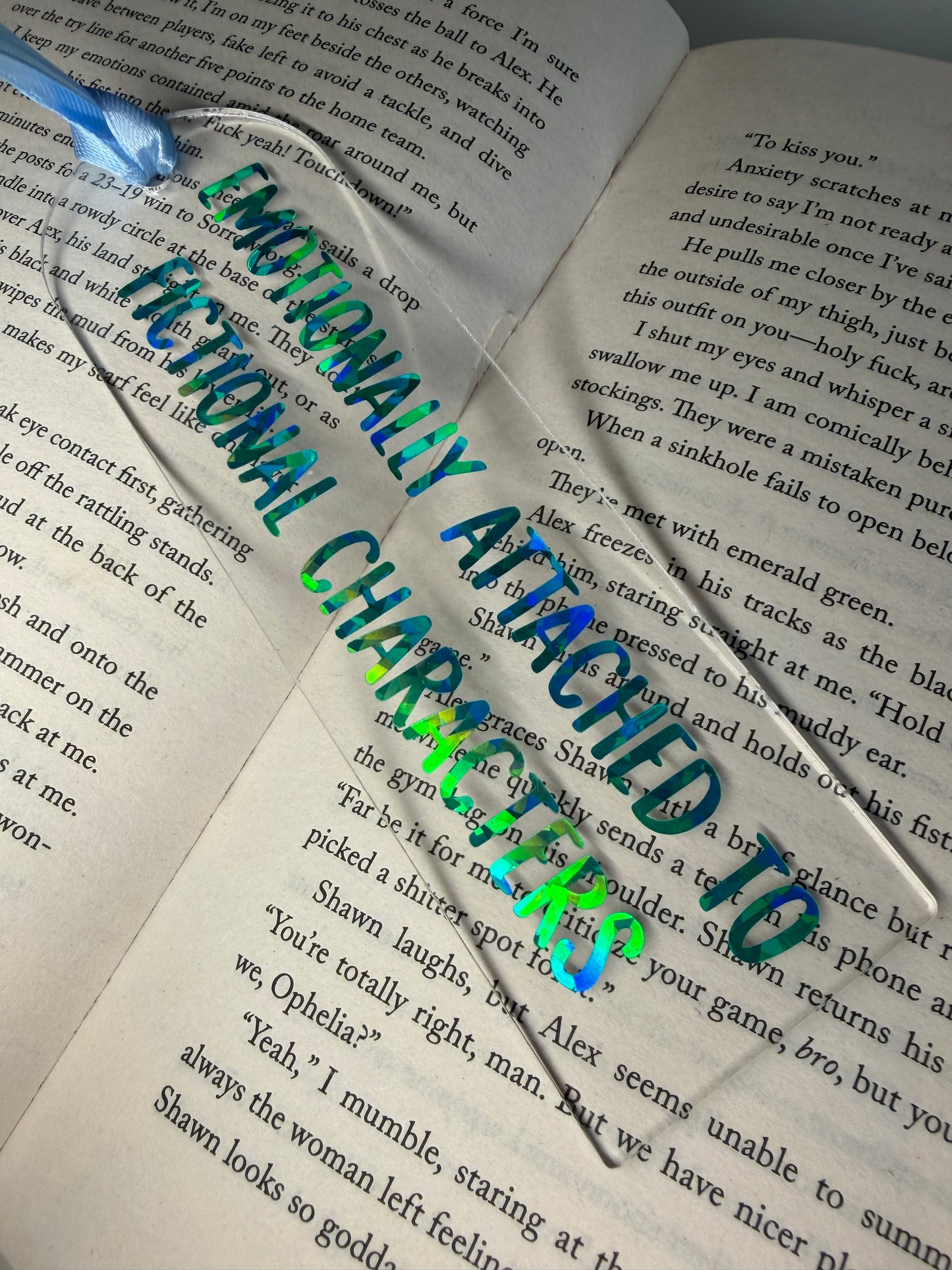 emotionally attached to fictional characters bookmark