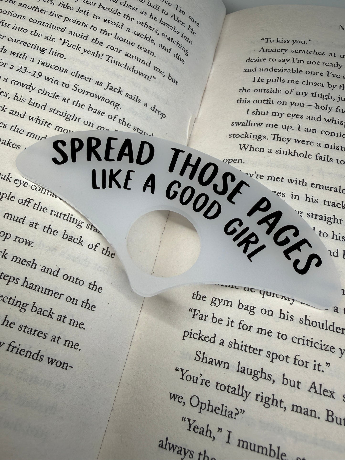 Spread those pages like a good girl book holder