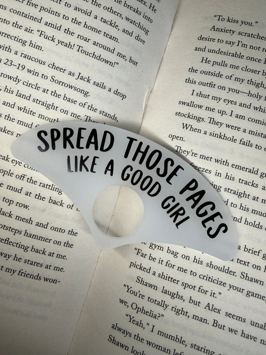 Spread those pages like a good girl book holder