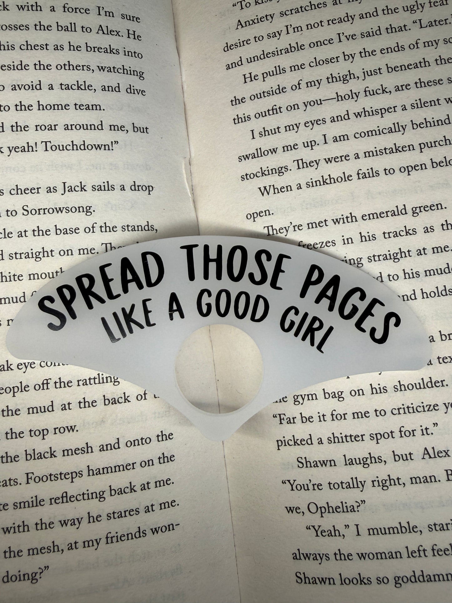 Spread those pages like a good girl book holder
