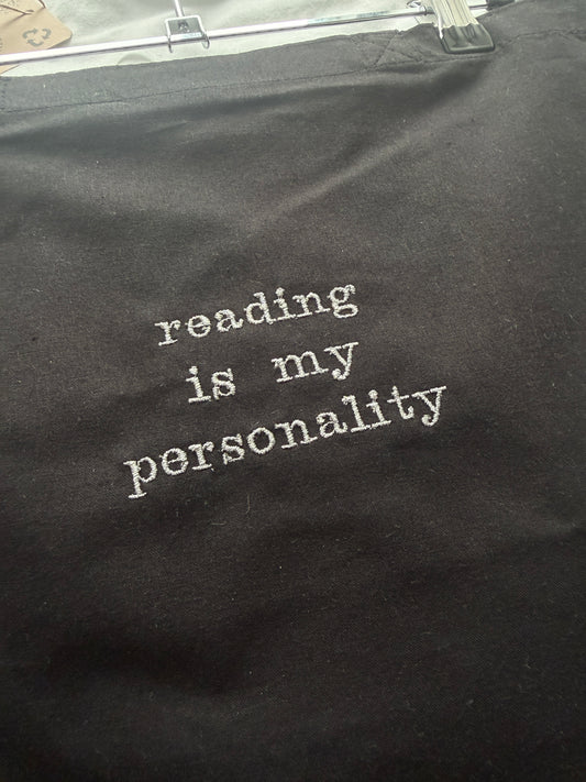 Reading is my personality Tote Bag