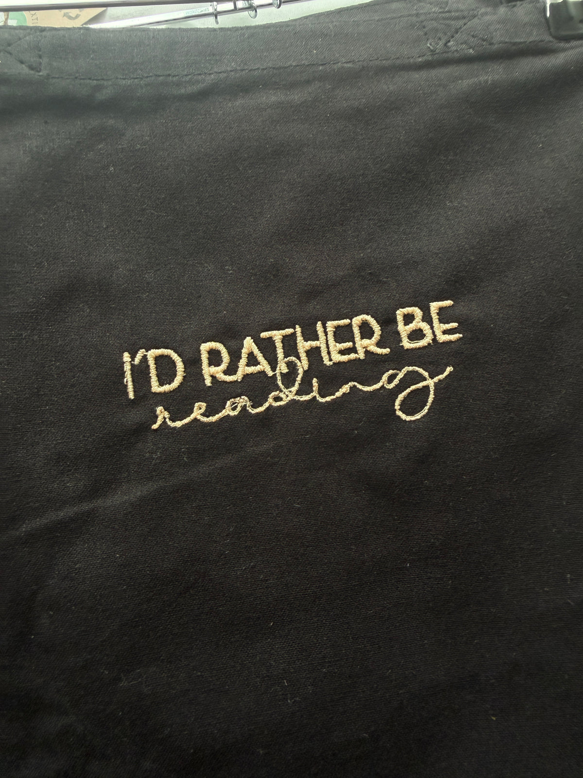 I'd rather be reading tote bag