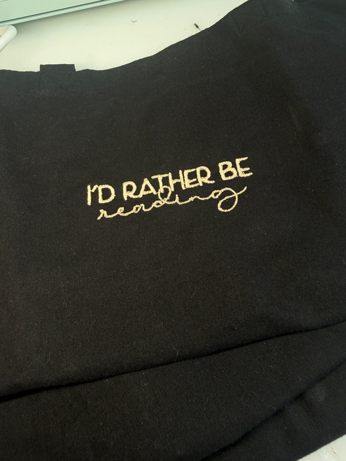 I'd rather be reading tote bag