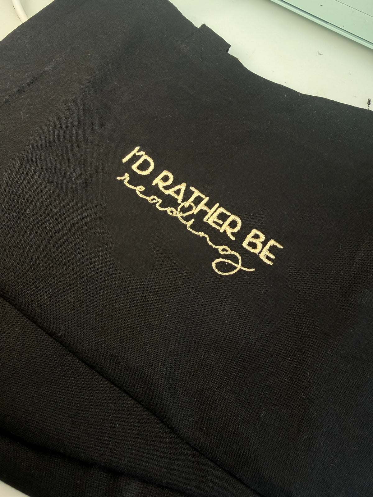 I'd rather be reading tote bag
