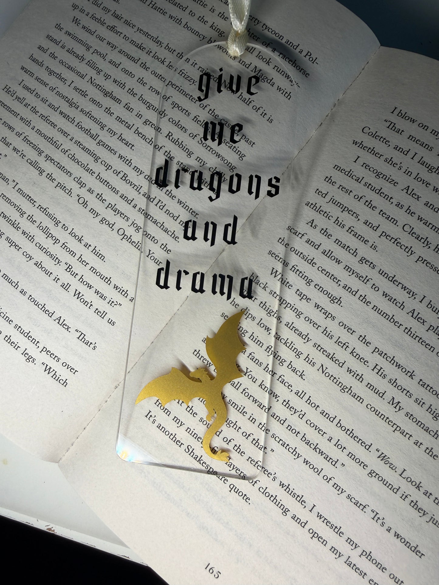 Give me dragons and drama bookmark