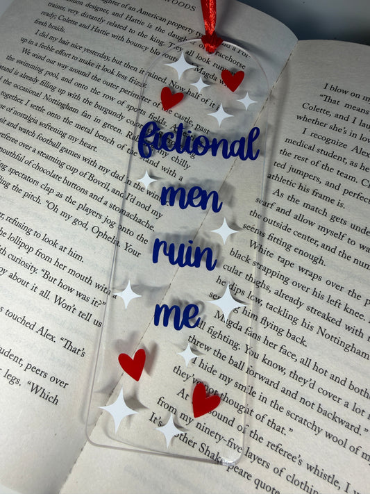 Fictional Men Ruin Me Bookmark
